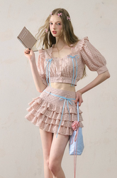 Cotton Hollow Shirt & Skirt